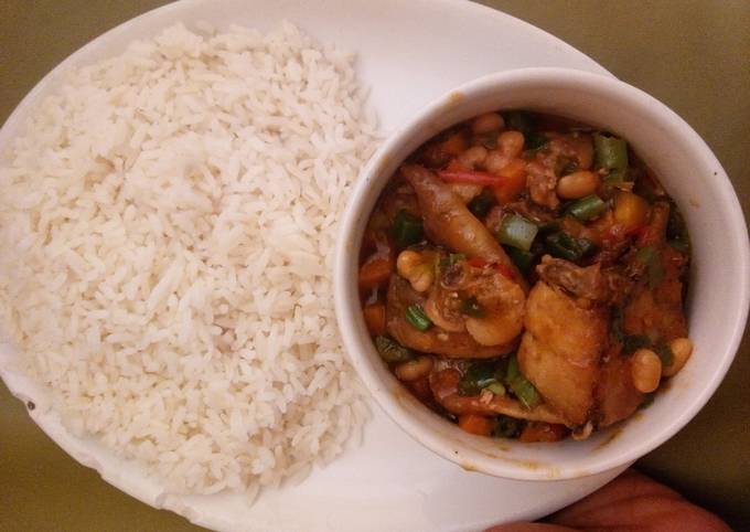 WHITE RICE WITH SAUCE